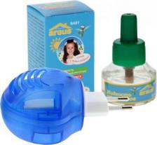 Фумигатор Argus Фумигатор + жидкость BABY от комаров, 30 г, 30 мл, 45 ночей, красный