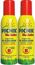 Средство против насекомых Picnic Средство защиты от комаров Bio Active аэрозоль 46 00104 02316 3