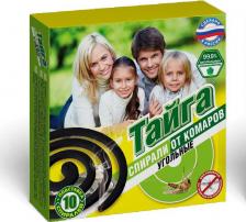 Отпугиватель Тайга Спирали от комаров, угольные, 10 шт