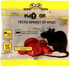 Средство защиты растений Nadzor Тесто-брикет от крыс и мышей, 100г 6916696012286