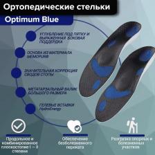 Супинатор/пелот ORTO Стельки для обуви ортопедические Optimum Blue синие р.36