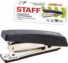 Степлер Staff Степлер №10 "Basic", до 10 листов, c антистеплером, черный, 224625