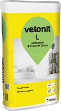 Строительная шпатлевка Vetonit Шпаклевка полимерная L финишная белая 20 кг