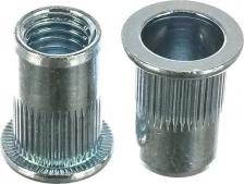 Строительная заклепка BeFast Резьбовая оцинкованная заклепка Заклёпка резьбовая с насечкой М8x18 цинк, стандарт борт, 100 шт ZG0818100S