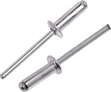 Строительная заклепка Метизный двор Вытяжные заклепки представляют собой крепежные изделия, имеющие вид стержня. На одном конце располагается замыкающая головка, а на другом – закладная