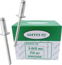 Строительная заклепка Sorrex Размер: 6,4х16Материал стержня: алюминий с содержанием магния 5%Материал тела: алюминий с содержанием магния 2,5%Толщина соединяемых материалов: 8-11