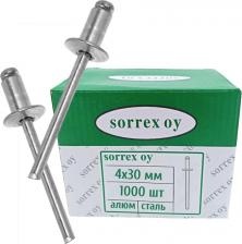 Строительная заклепка Sorrex Заклепка вытяжная 4х30 - это высококачественный крепежный элемент, который сочетает в себе прочность и долговечность. Произведенная из алюминия