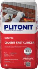Строительная затирка Plitonit Затирка цементная для клинкера Colorit Fast Clinker графит 25 кг