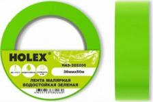 Строительный скотч Holex Скотч малярный HAS-382260 36мм х 50 метров, до +100°С, жаростойкий, зеленый, водосто