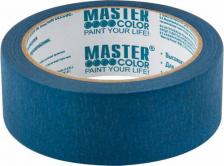 Строительный скотч Master Color Лента малярная бумажная синяя, термостойкость до 100 град, УФ-стойкость до 14 дней, 36 мм х 25 м