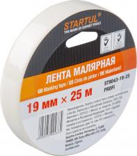 Строительный скотч Startul Лента малярная 19ммх25м PROFI (ST9043-19-25), белая