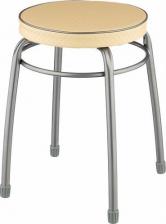 Стул/табурет Ника Табурет Nika Элит (ТЭЛ1), металл/искусственная кожа, цвет: светло-серый (1529903036)