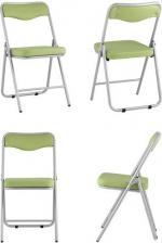Стул/табурет Stool Group Складной стул Джонни экокожа черный каркас металлик(комплект 4 шт) (1539727365)