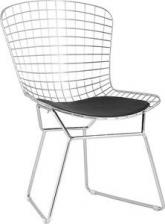Стул/табурет Stool Group Stool Group Стул обеденный Bertoia хромированный с черной подушкой (1374157922)