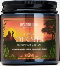 Свеча/подсвечник Aromateria Ароматическая свеча "Огонь", 120 мл. / из соевого воска / С хлопковым фитилём