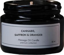 Свеча/подсвечник Dad's material Свеча массажная "Cannabis, Saffron & Oranger", 50 мл