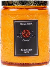 Свеча/подсвечник Dom Aroma Свеча ароматическая Limited Тыквенный латте, в средней стеклянной банке