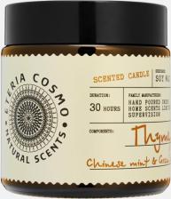 Свеча/подсвечник Eteria Cosmo Свеча ароматическая Ароматическая свеча в банке Чабрец китайская мята и зеленый лист 88