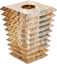 Свеча/подсвечник Garda Decor Ваза-подсвечник 19см, цвет янтарный