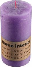 Свеча/подсвечник Home Interiors Свеча столбик рустик сиреневый 7х13 см