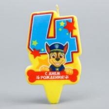 Свеча/подсвечник Paw Patrol Свеча в торт "С Днем рождения" 6900042656989