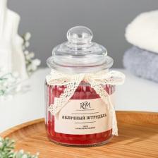 Свеча/подсвечник Русская свечная мануфактура Ароматическая свеча в банке Яблочный штрудель оранжевая 180 г