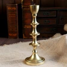 Свеча/подсвечник Сима-Ленд Подсвечник алюминий "Кольца" на 1 свечу 9х9х24 см