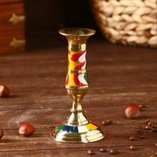 Свеча/подсвечник Сима-Ленд Подсвечник "Радуга" латунь, перламутр 7.5х7.5х14.5 см