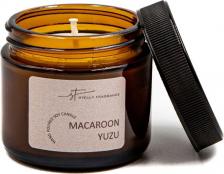 Свеча/подсвечник Сима-Ленд Свеча ароматическая в банке "MACAROON YUZU", соевый воск, 50 г, печенье и юзу 7030428