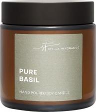 Свеча/подсвечник Stella Fragrance Свеча ароматическая декоративная с фитилем с ароматом PURE BASIL, Чистый базилик, 90 гр