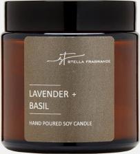 Свеча/подсвечник Stella Fragrance Свеча ароматическая в банке "LAVENDER BASIL", соевый воск, 90 гр