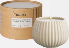 Свеча/подсвечник Tkano Свеча ароматическая Edge Vetiver & Black cypress бежевая 1 шт