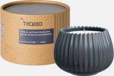 Свеча/подсвечник Tkano Свеча ароматическая Musk, Rose & Cedarwood из коллекции Edge, серый, 30 ч