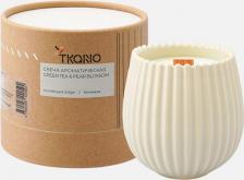 Свеча/подсвечник Tkano Свеча ароматическая с деревянным фитилём Green tea & Pear blossom из коллекции Edge бежевый 60 ч TK23-ARO0050