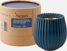 Свеча/подсвечник Tkano Свеча ароматическая с деревянным фитилём Hugs and Cookies из коллекции Edge синий 60 ч TK23-ARO0047