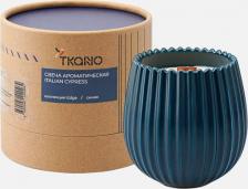 Свеча/подсвечник Tkano Свеча ароматическая с деревянным фитилём Italian Cypress из коллекции Edge бежевый 60 ч TK23-ARO0037