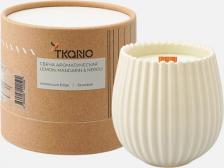 Свеча/подсвечник Tkano Свеча ароматическая с деревянным фитилём Lemon Mandarin & Neroli 60ч, бежевый