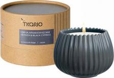 Свеча/подсвечник Tkano Свеча ароматическая Vetiver & Black cypress из коллекции Edge серый 30 ч TK23-ARO0029