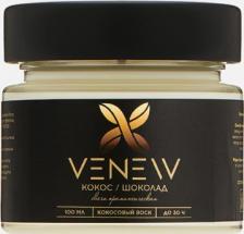 Свеча/подсвечник Venew Свеча ароматическая с деревянным фитилем Кокос / Шоколад 100