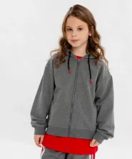Свитер для девочки Button Blue Худи 124BBGJC16040100, серый, 152
