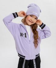 Свитер для девочки Button Blue Худи 124BBGMC16013100, сиреневый, 128