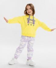 Свитер для девочки Button Blue Худи 124BBGMC16032700, желтый, 128