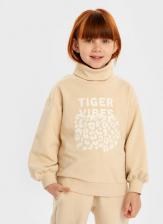 Свитер для девочки Button Blue Свитер с воротником-стойкой бежевый, 104, 224BBGMC1607