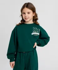 Свитер для девочки Button Blue Свитшот 124BBGJC16034800, зеленый, 134