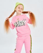 Свитер для девочки Button Blue Толстовка детская 223BBGMC16031200, розовый, 116