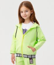 Свитер для девочки Button Blue Толстовка на молнии с капюшоном салатовая (110)