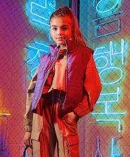 Свитер для девочки Button Blue Жилет детский 123BBGJC47023100 фиолетовый, 152