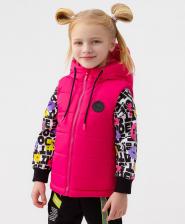 Свитер для девочки Button Blue Жилет детский 123BBGMC47031200 розовый, 116