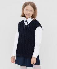 Свитер для девочки Button Blue Жилет детский 222BBGS3001, синий, 170