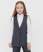 Свитер для девочки Button Blue Жилет детский 222BBGS4702, серый, 128